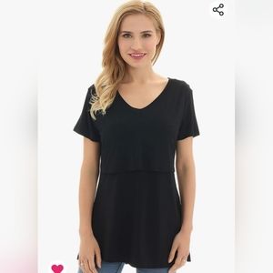 3/$25 Maternity Nursing Shirt, Black